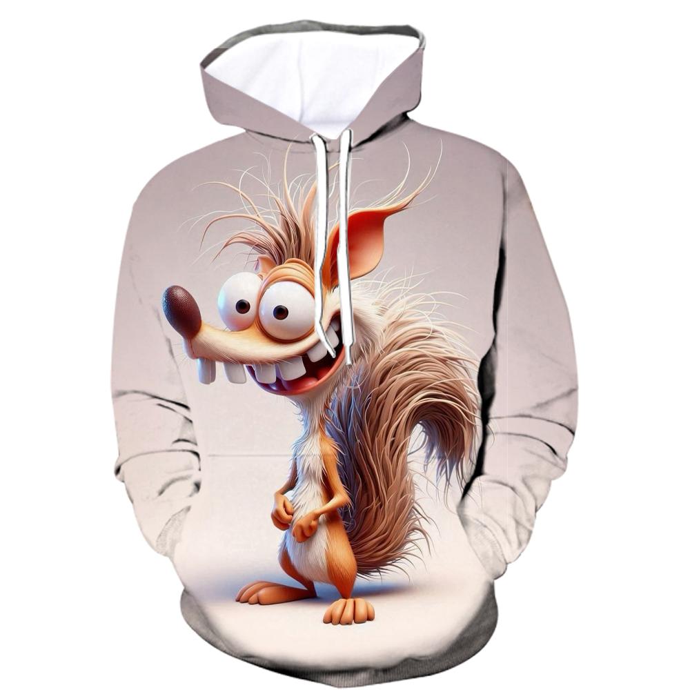 Lustige Tier Wolf Grafik Herren Damen Hoodies 3D Gedrucktes Abstraktes Muster Langarm Kapuzenkleidung Übergroße Bequeme Oberteile