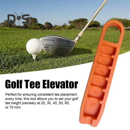 Golf Tee Elevator 3D Printed Golf Tee Height Gauge Portable Tee Height Adjuster Precise Placement At 20-70mm Gift for Golfers