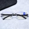 6PCS Fashionable Square Frameless Cut-edge Lightweight Reading Glasses Men Women Comfortable Eye Protection Eyeglasses