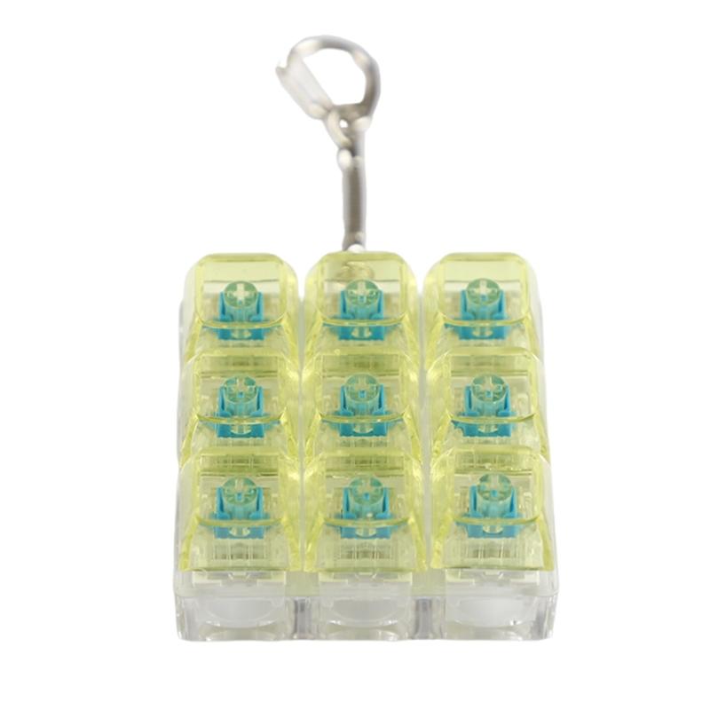 

Portable 9 Key Keycaps Toy Switches Tester Keychain Tactiled Feedback For Anxiety Relief Office and Travel Toy