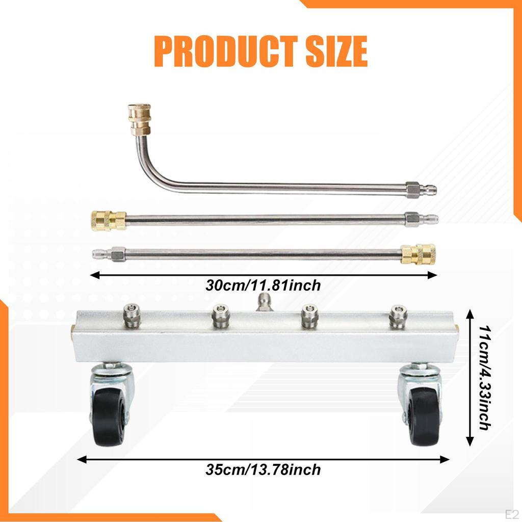 Pressure Washer Undercarriage Cleaner Set, Car Wash Water Broom, under Washer,