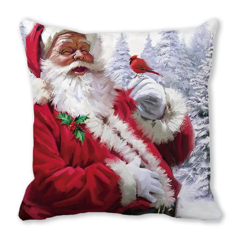 Christmas Decoration Pillow Case Sofa Cushion Cover Bedroom Room Dormitory Home   New Year Gift