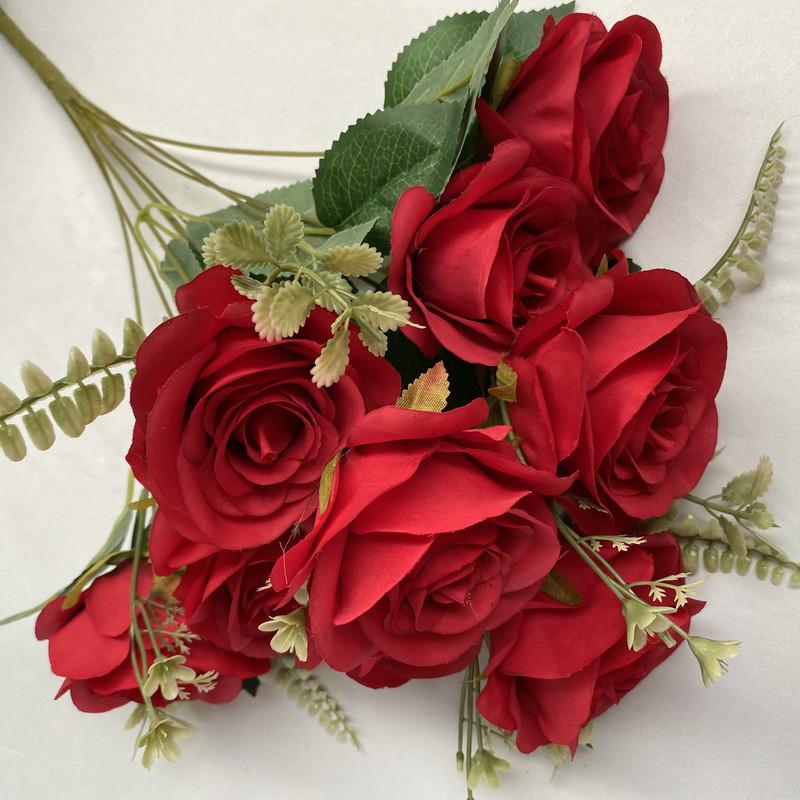 Artificial Rose Flower Greenery For Home Interior And Party Decoration Applications