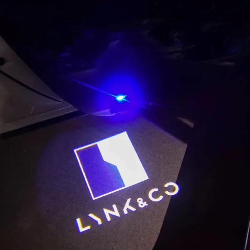 for Lynk&Co 01 02 03 05 09 Led Car Door Welcome Light Laser Projector Logo Ghost Shadow Lamp Goods Accessories