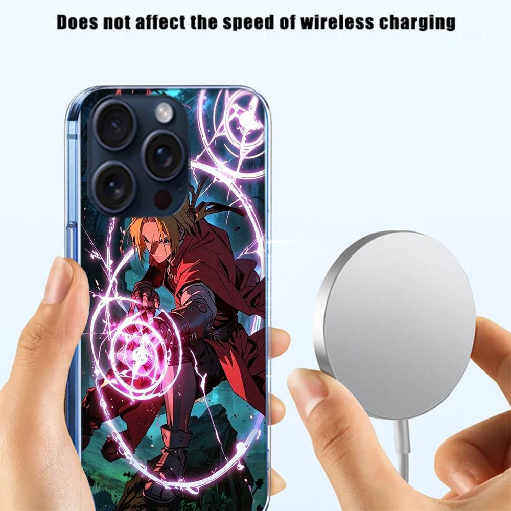 Anime F-Fullmetal A-Alchemist_ Brotherhood Clear Phone Case For Iphone 17 Air 16 Pro Max 15 Pro 14 Plus 17E 16E 11 13 12 Mini Co