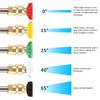 5pcs/Set Multi-Angle High Pressure Washer Spray Nozzle 1/4" Quick Connector Metal Tip Garden Spray Nozzle Quick Connect Nozzle