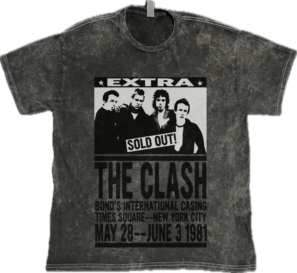 The Clash Рок-группа Хлопковая винтажная футболка унисекс L