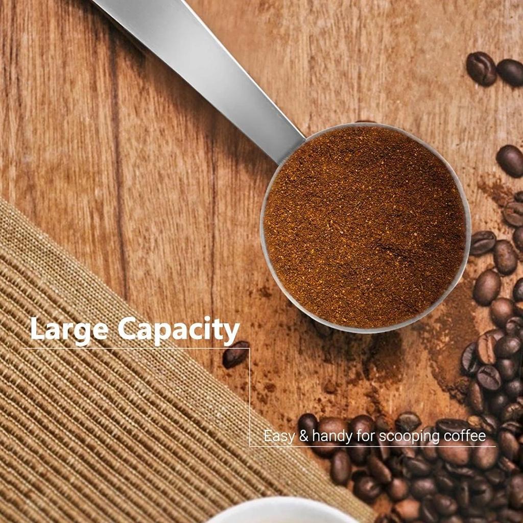 1Pc 2-in-1 Stainless Steel Coffee Scoop,Tamping Dual-Purpose Coffee Spoon Powder Hammer Tamper for Measuring and Tamping