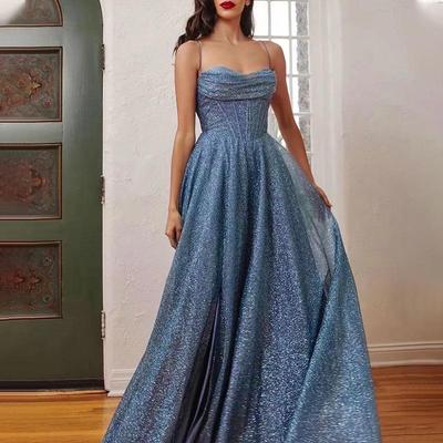 2025 European and American Women's Gold Sprinkled Sleeveless Tube Top Long Skirt Swing Dress