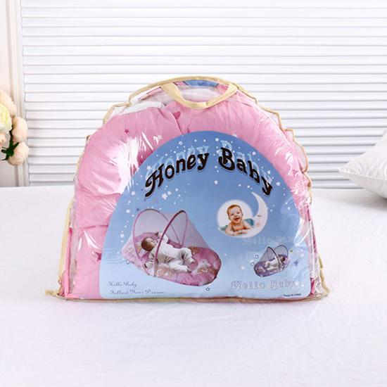 Universal Foldable Baby Mosquito Net with Cotton Pad & Pillow