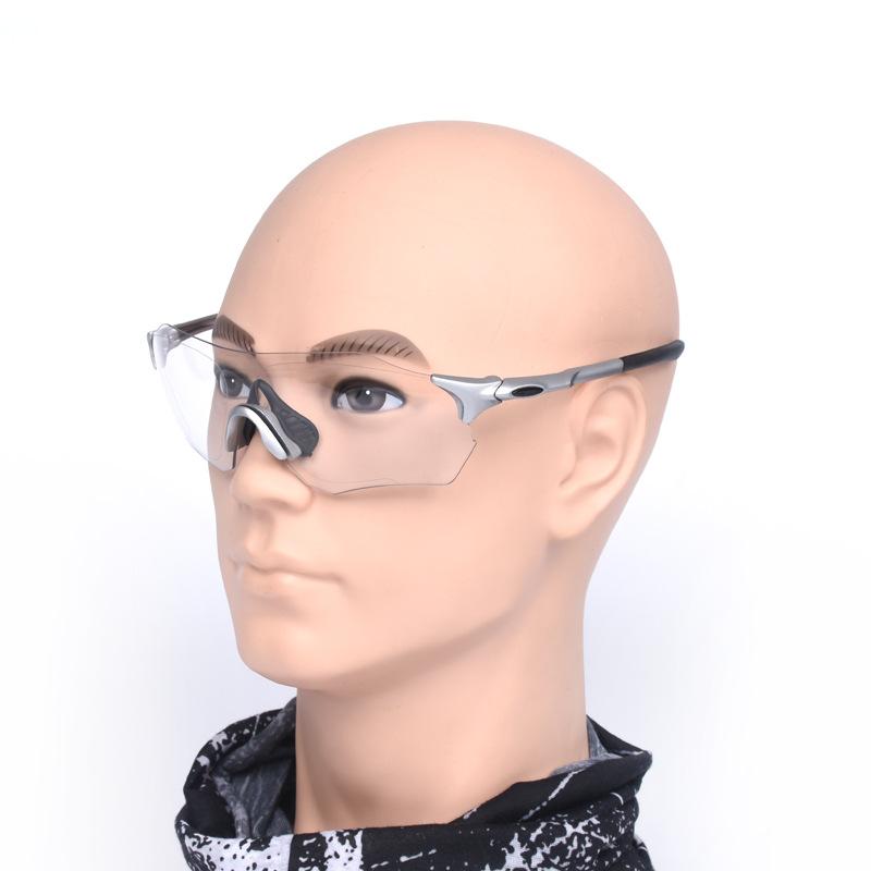 Frameless polarized light color-changing sunglasses mountain bike riding sunglasses men's driving goggles set