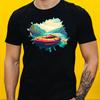 T-Shirt Men Rafting Boat Motif Cotton Size S To 5XL