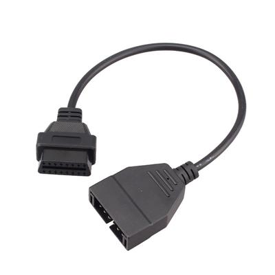 12-контактный до 16-контактный разъем OBD / OBD2 диагностический кабель черный для адаптера Daewoo