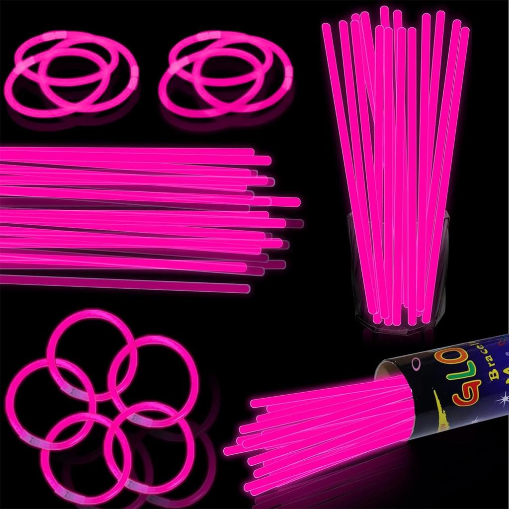 100pcs Glow Stick Night Light Props For Gatherings Festival Birthday Party Concert Cheering Props Wrist Decoration