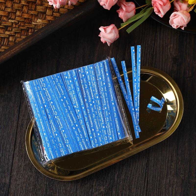 700Pcs Pack Colored Kraft Paper Twist Ties Silk Binding Rope for Baking Food Lollipop Packaging Sealing Decoration