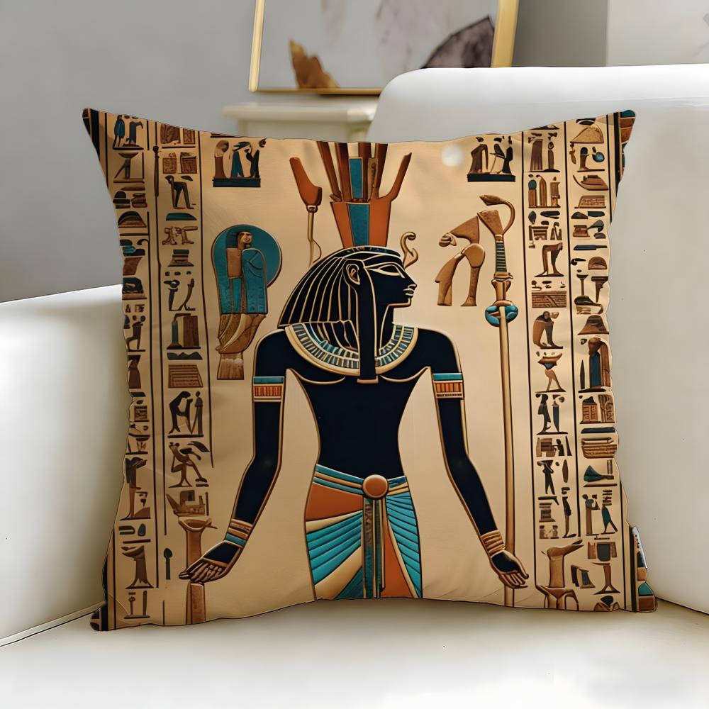 classic myth theme Anubis Cushion Cover Soft & Easy-Wash Pillow Case – Versatile for Couch, Bed, Travel and Office