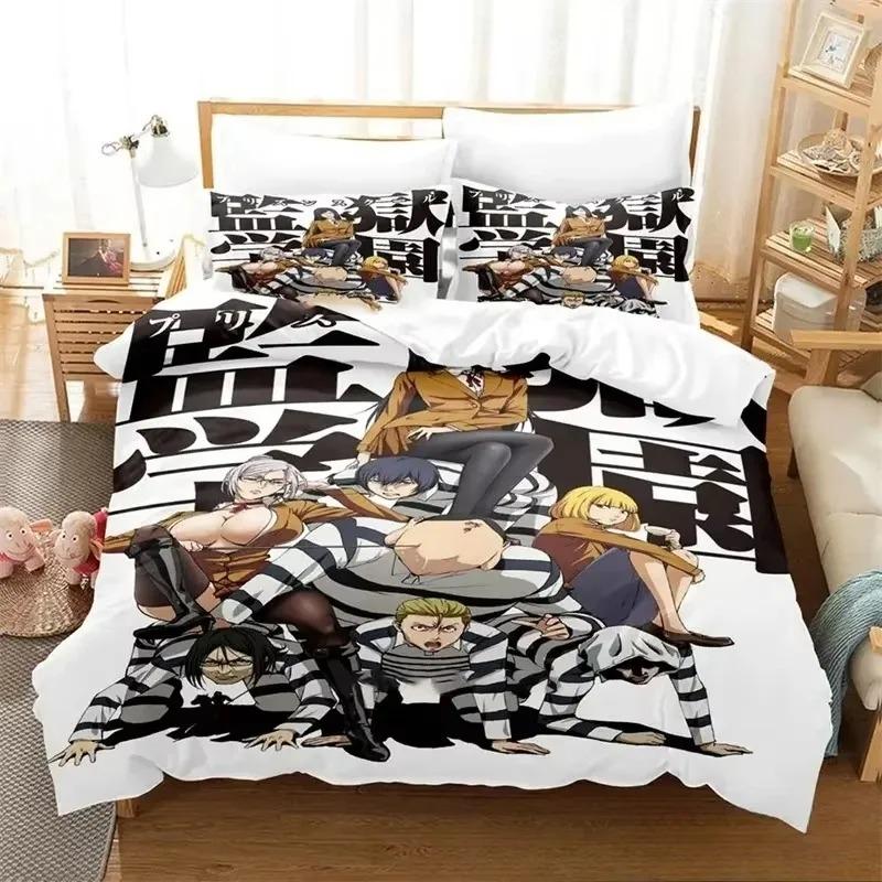 3D Print Prison Schol Anime Beding Set Bedrom Soft Modern Bedspreads Comefortable Children Kids Soft Duvet Cover Comfortable Quilt Cover And Pilowcase
