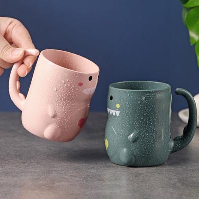 Cartoon Cute Dinosaur Style Toothbrush Cup Mouthwash Cup Couple Mug