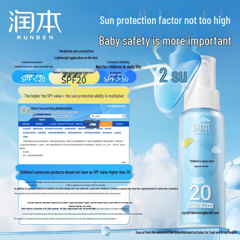 RUNBEN Kids SPF20 Gentle Sunscreen Lotion 99ml