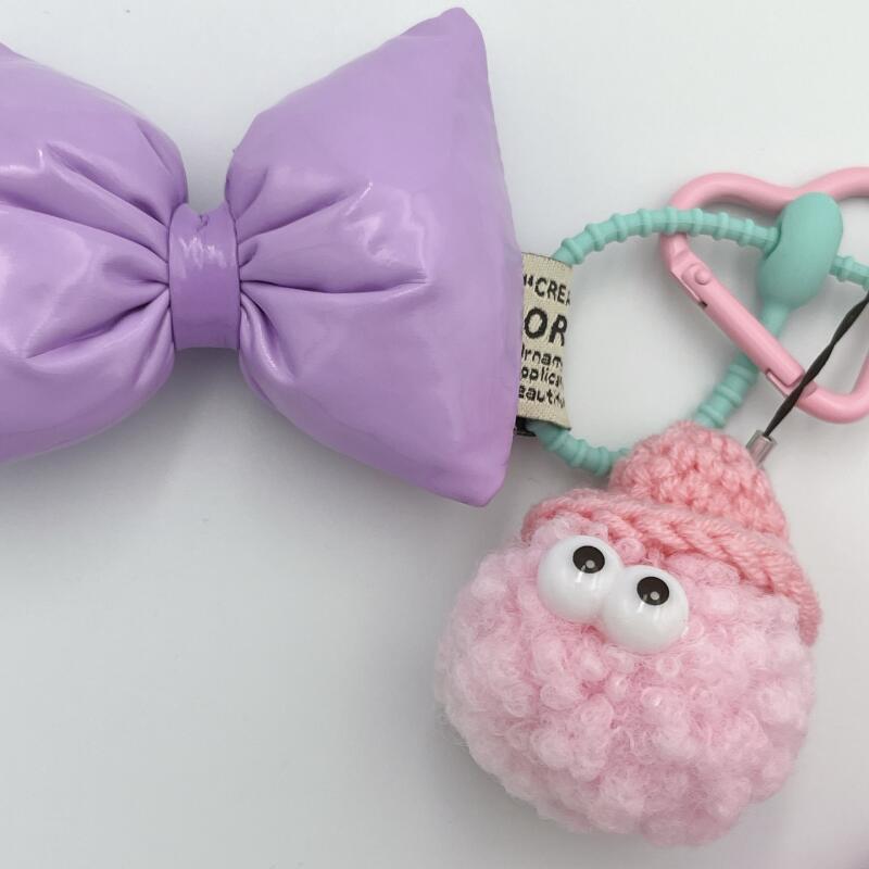 Dust keyring doll dust mong fur keyring drop pom pom green