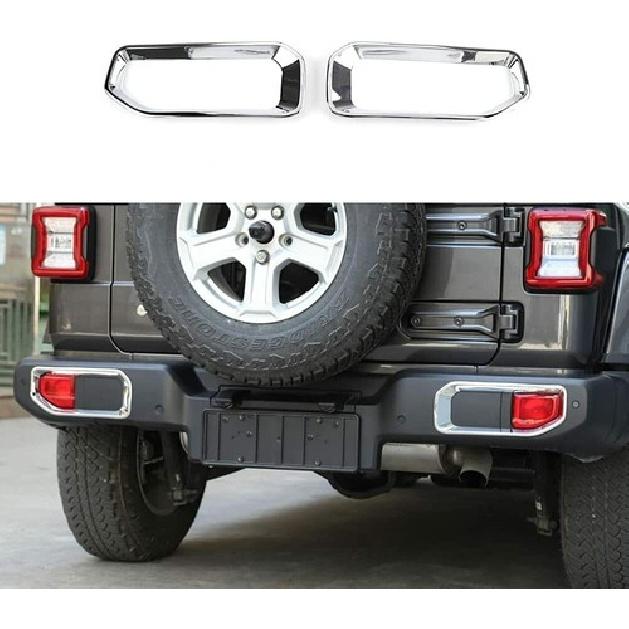 Chrome Rear Fog Light Lamp Frame Trim Cover For Jeep Wrangler JL 18+ Accessories