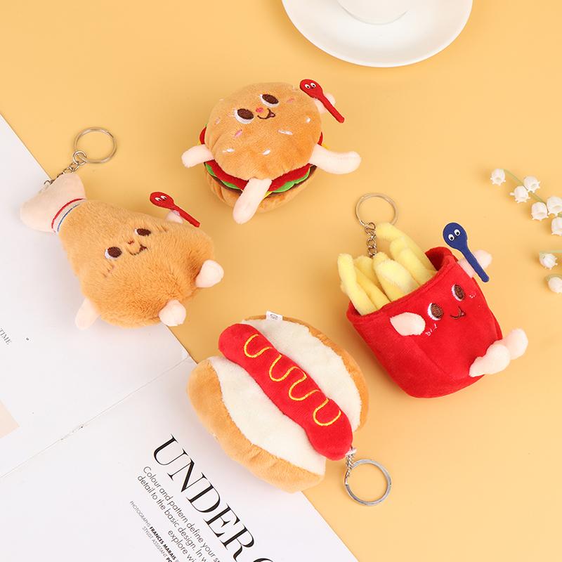 Peluche Hamburger Pizza Toy Gelato Patatine fritte Francese Peluche Fast Food Popcorn Torta Pizza Cuscino Cuscino Bambino Toy Regalo di compleanno | IT