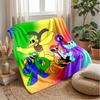 Rainbow friendsPrinted Flannel Blanket Cozy Skin-Friendly Warm Throw for Couch Bed Indoor Daily Use