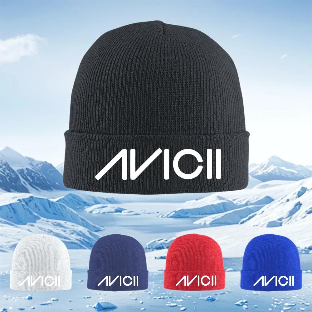 New White Letter Logo Music Style Design Unisex Women Unisex Knitted Hat Beanie Pullover Cap Winter Thermal Warm Christmas Outdoor
