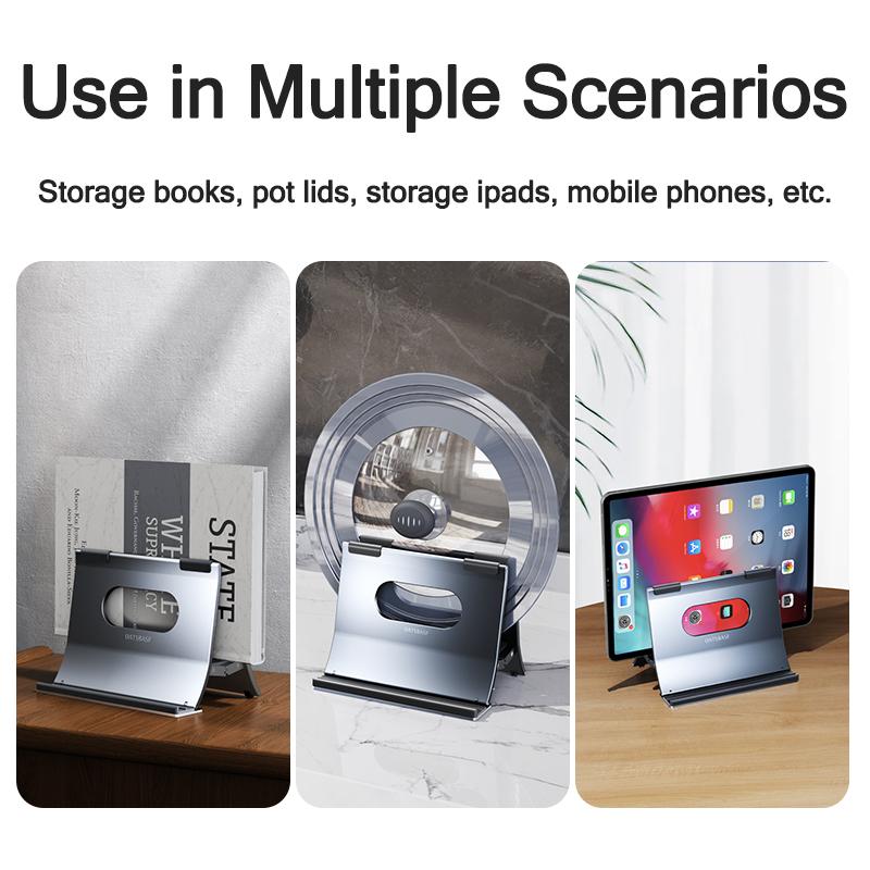 OATSBASF Vertical Laptop Stand Heat Dissipation Gravity Laptop Holder For MacBook Pro Air Xiaomi Tablet Aluminum Notebook Stand