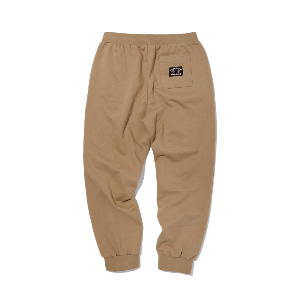 BRIAN BERRY Fleece-Lined Sweat Pants_Camel