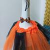 Goose Outfits Halloween Porch Goose Clothes with Witch Hat Bowtie And Tutu Skirt for 23-inch Lawn Goose Statue