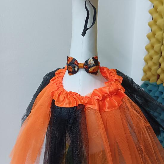 Goose Outfits Halloween Porch Goose Clothes with Witch Hat Bowtie And Tutu Skirt for 23-inch Lawn Goose Statue