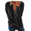 Womens Trendy Abstract Print Half-Zip Long Sleeve Hooded Sweatshirt Streetwear