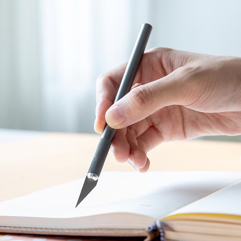 Deluxe Aluminum Alloy Carving Knife Set - Includes Deli Engraving, Paper Cutting, Letter Opener, and Spare Blades (Pen-Type Design)