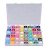 Prewound Bobbin Threads 48 Assorted Colors Sewing Machine Bobbin Threads for Embroidery with Storage Box