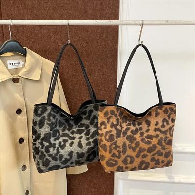 Bolsas femininas retrô da moda, bolsa transversal versátil com estampa de leopardo para mulheres, bolsas e bolsas de compras