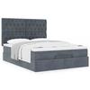 Cadre de lit ottoman - Maison Exclusive - 140x200 cm - Velours gris foncé - Rangement hydraulique