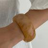 Personalized Irregular Ring Acrylic Resin Bracelet, Exaggerated Metal Wind Stacked Wide Bracelet