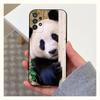 Cute F-Fubao Animal Panda For Samsung S9,S10,S20,S10,S21,S25,S24,S23,Ultra,FE,Plus,Lite,Soft Silicone Black Case