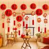 with Wind Chime Lucky Lantern Ornament 20cm DIY Lantern Kits Luminous Lantern  Home Decor