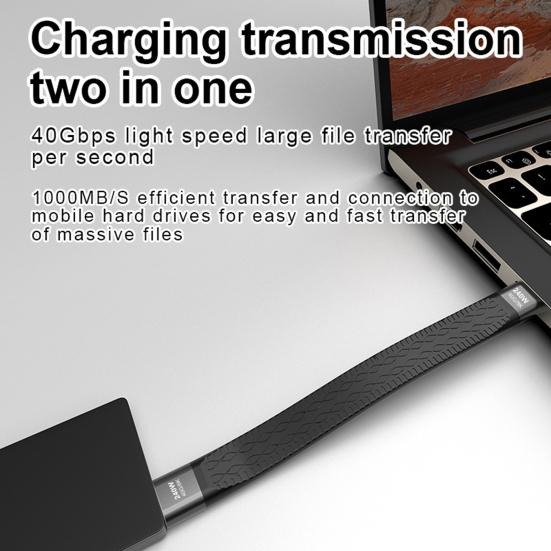 Type C Data Line PD 240W Fast Charging Cable 8K 60Hz Video Support 40Gbps Data Transfer Cable for Laptop Phone Monitor