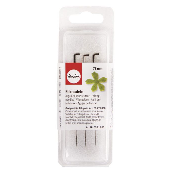 Aiguille pour feutrer, 78 mm, 3 types