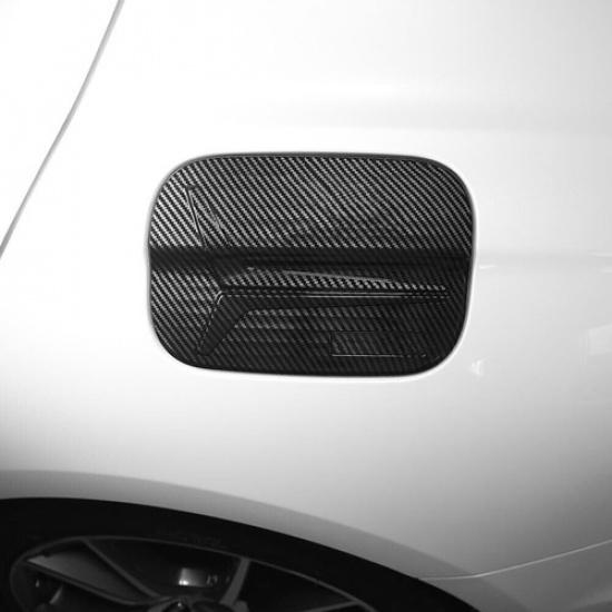Carbon Fiber ABS Fuel Filler Gas Tank Cap Trim Cover  For Genesis G70 -2025