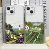 Painting House Mountain Landscape Phone Case for IPhone 17 16 15 14 11 12 13 Pro Max 7 8 Plus 12 13 Mini X XS Max XR Soft Cover