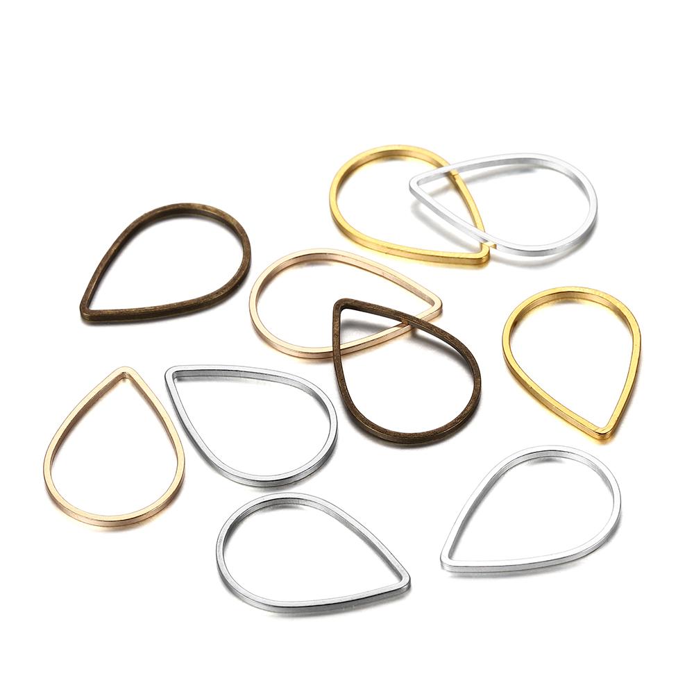 30Pcs/lot Teardrop Waterdrop Mix Color Jump Ring DIY For Jewelry Making Finding Accessories Supplies Earring Necklace Connectors