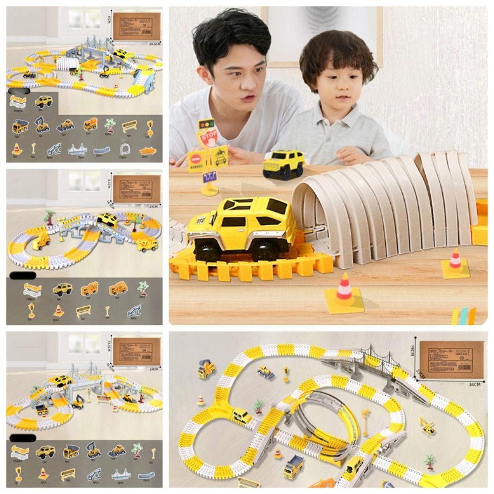

Трековый автомобиль DIY Автомобиль Трек Гоночный Игрушечный Электромобиль Создать Детский Подарок на День Рождения
