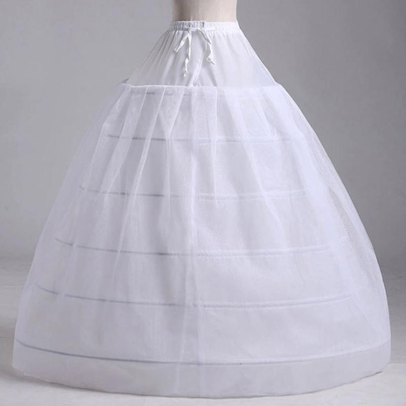 Crinoline Underskirt Petticoat Floor Length for Women Girls Bridal Dress Vintage Ball Gown White Hoop Skirt
