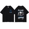 2022 Hip Hop T-Shirt Streetwear Japanese Kanji Funny Cat Print T Shirt Harajuku Cotton Casual Short Sleeve Tshirt Tops
