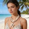 Handmade Seashell Starfish Beach Vacation Necklace For Women