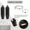Car Steering Rack Boot Kit 2 Pieces Universal Dustproof Auto Accessories Steering Rod Cover For SUV RV Vehicle Winter Cold